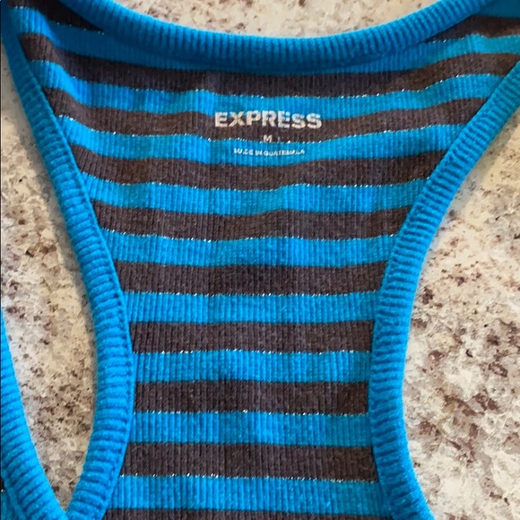Express Racerback Tank Striped Dress - Picture 6 of 9